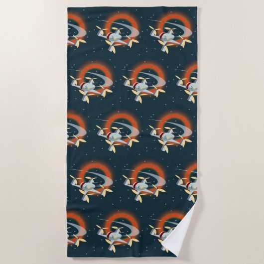 Serviette De Plage Course de drones (Devant)