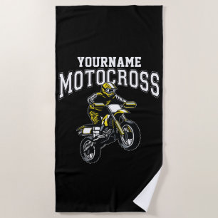 Serviette De Plage Course Motocross Dirt Bike Rider personnalisée