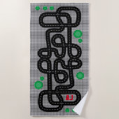 Serviette De Plage Course Piste Enfants Playmat Voitures Camions Nom  (Devant)