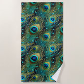 Serviette De Plage Coussin de jet Peacock Passion (Devant)