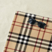 Serviette De Plage Coussin Motif écossais Tartan (En situation)