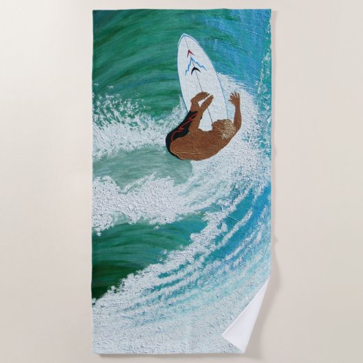 Serviette De Plage Couvercle surfeur (Devant)
