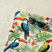 Serviette De Plage Couvert de Toucan Tropical (En situation)