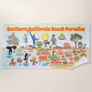 Serviette De Plage Couverture de la Californie du Sud