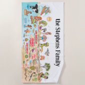 Serviette De Plage Couverture de plage personnalisée SoCal Sunset (Devant)