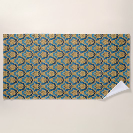 Serviette De Plage Couverture en molleton à motif orné (Devant)