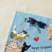 Serviette De Plage Couverture personnalisée pour votre couverture She (En situation)