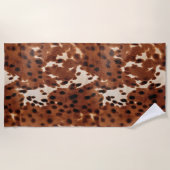 Serviette De Plage Cowboy noir Brown occidental (Devant)