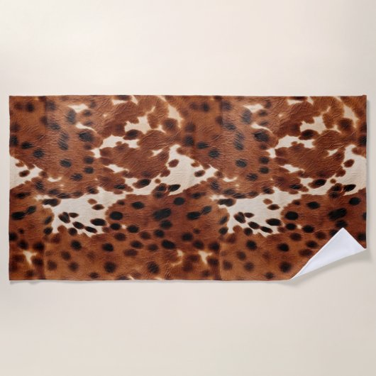 Serviette De Plage Cowboy noir Brown occidental (Devant)