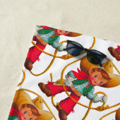 Serviette De Plage Cowboy Retro Boy Child Cute Western (En situation)