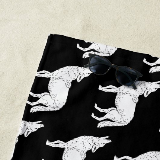 Serviette De Plage Coyote Howling Thunder_Cove (En situation)