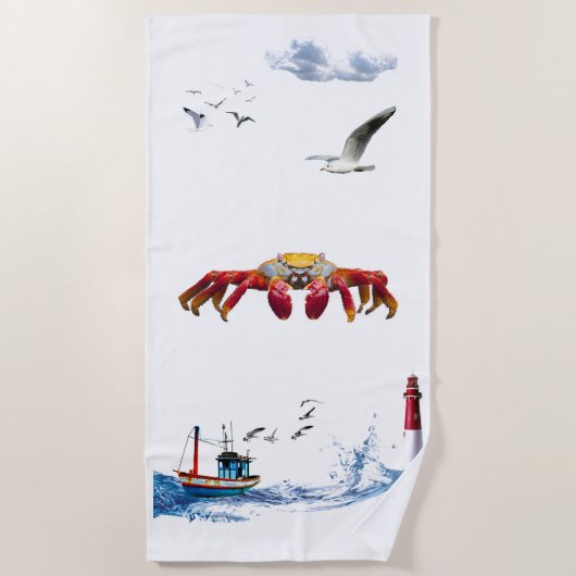 Serviette De Plage Crabe (Devant)