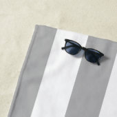 Serviette De Plage Crabe Design Gris rayé (En situation)