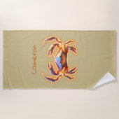 Serviette De Plage Crabe mignon (Devant)