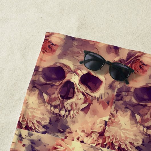 Serviette De Plage Crâne (En situation)