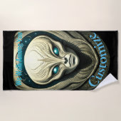 Serviette De Plage Crâne Alien Tête Thunder_Cove (Devant)