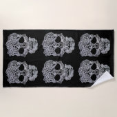 Serviette de plage crâne Crochet (Devant)