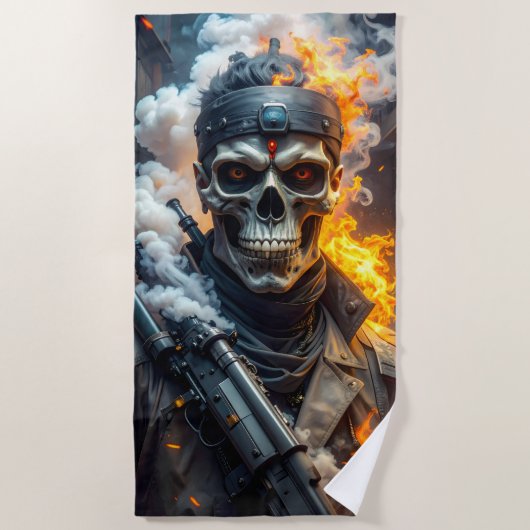 Serviette De Plage Crâne de la Mort (Devant)