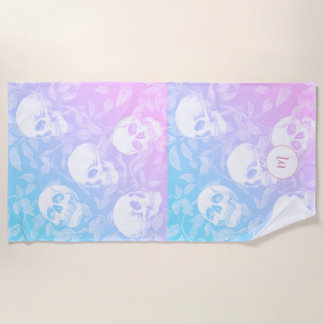Serviette De Plage Cranes Gothiques pastel ombré personnalisés