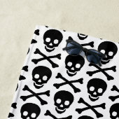 Serviette De Plage Crânes noir et blanc motif moderne (En situation)