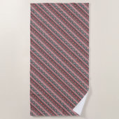 Serviette De Plage Cravate design motif gris pâle (Devant)