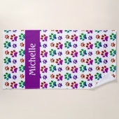 Serviette De Plage Crayon d'impression Fun Dog (Devant)