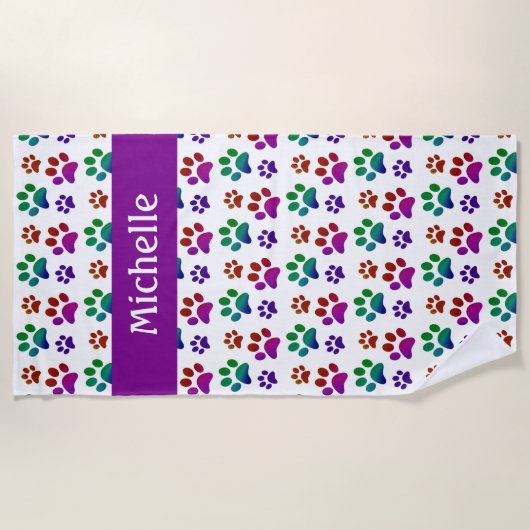 Serviette De Plage Crayon d'impression Fun Dog (Devant)