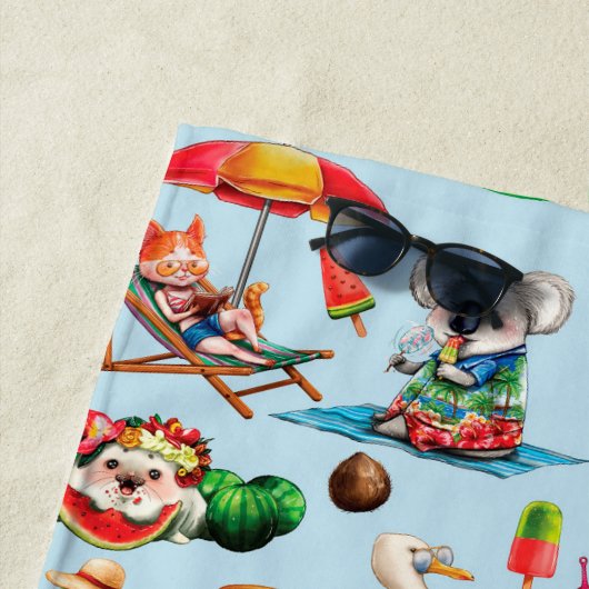 Serviette De Plage Crazy à propos de l'été (En situation)