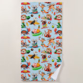 Serviette De Plage Crazy à propos de l'été (Devant)