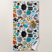 Serviette De Plage Crazy head (Devant)