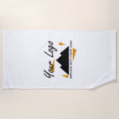 Serviette De Plage Création d'entreprise personnalisée Ajouter un log (Devant)