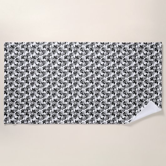 Serviette De Plage Création Florale Vingt Et Un (Devant)