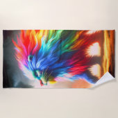 Serviette De Plage Créature arc-en-ciel (Devant)