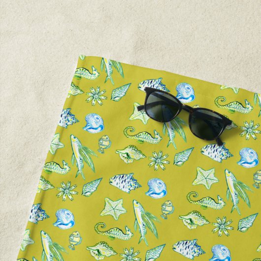 Serviette De Plage Créatures océaniques (En situation)