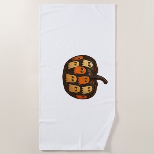 Serviette De Plage Creeper Citrouille Ghosts Halloween Cadeau classiq (Devant)