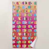 Serviette De Plage Créez vos propres festins délicieux de monogramme (Devant)