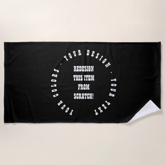 Serviette De Plage Créez votre propre (Devant)