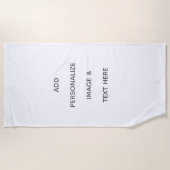 Serviette De Plage Créez votre propre blanc (Devant)