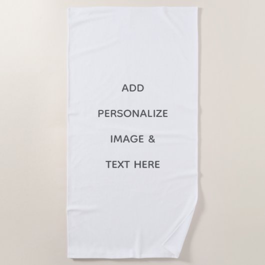 Serviette De Plage Créez votre propre blanc (Devant)