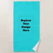 Serviette De Plage Créez votre propre cyan (Devant)