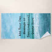 Serviette De Plage Créez votre propre devis inspirant motivationnel (Devant)
