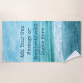 Serviette De Plage Créez votre propre devis inspirant motivationnel (Devant)