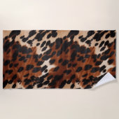 Serviette De Plage Crème Brown noir (Devant)