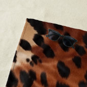 Serviette De Plage Crème Brown noir (En situation)