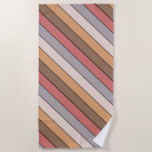 Serviette De Plage Crème de café Gris Rose Poussiéreuse Sur Papier Aq