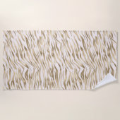 Serviette De Plage Crème d'or Zebra Print   (Devant)