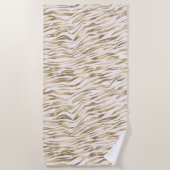 Serviette De Plage Crème d'or Zebra Print   (Devant)