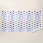 Serviette De Plage crème glacée (Devant)