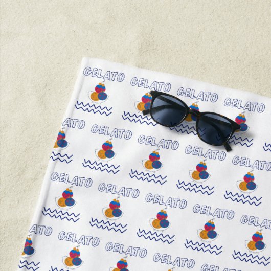 Serviette De Plage crème glacée (En situation)