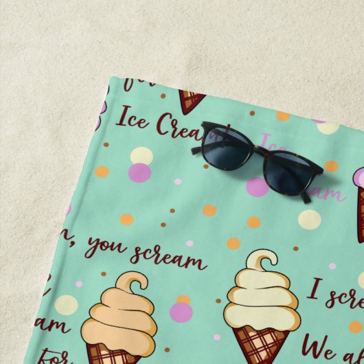 Serviette De Plage Crème glacée (En situation)